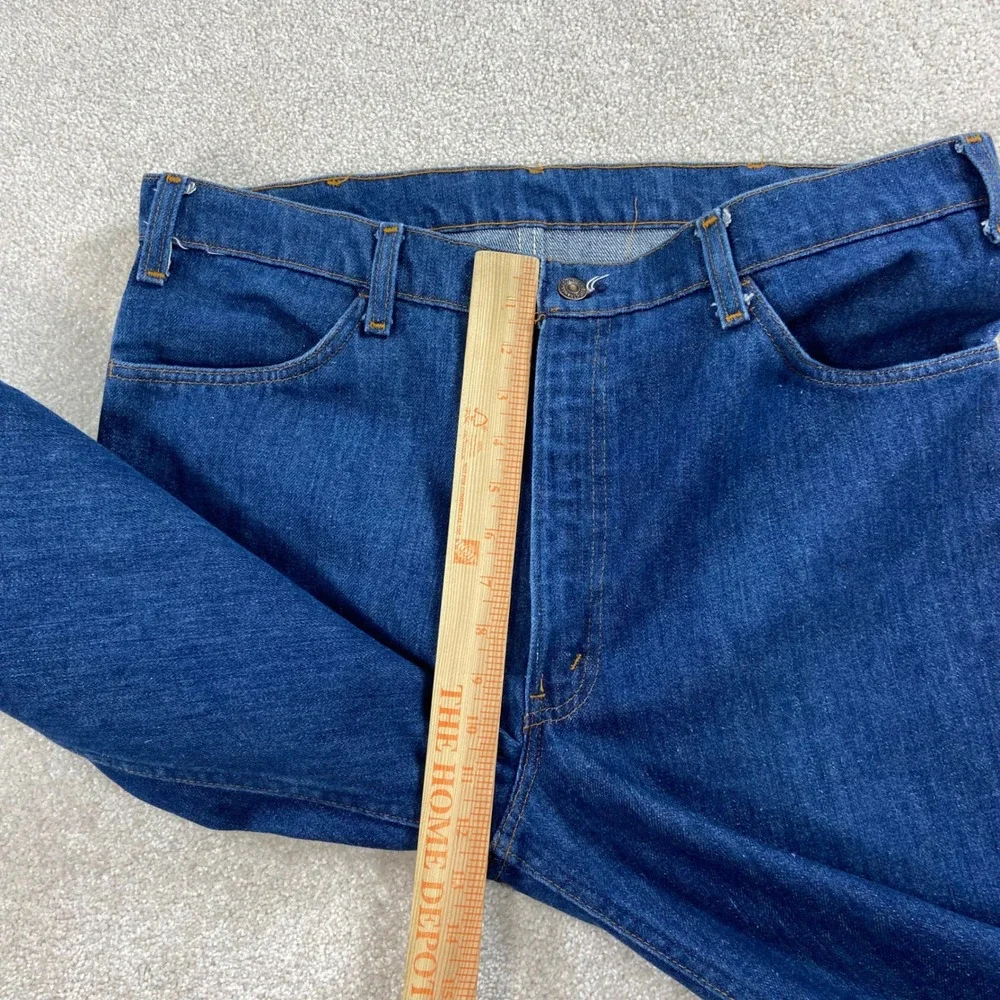 Vintage 70's Levis 646 Jeans Mens 38x32 Blue Orange Tab Bell Bottom Flare Denim